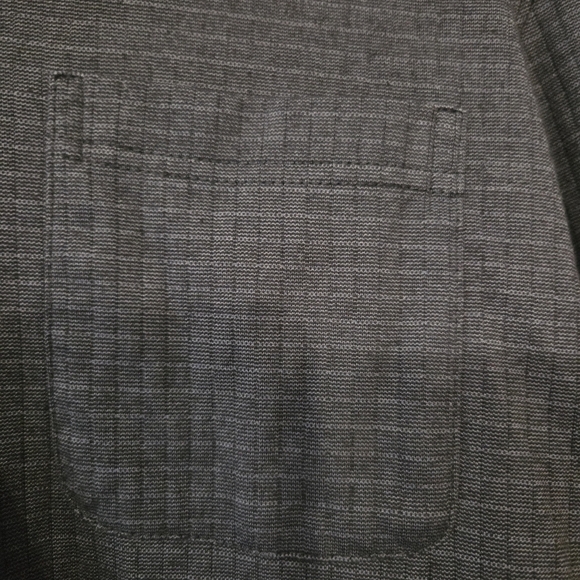 Haggar Men's Gray Stain Resistant Preppy Longsleeve Stretch Polo. M - Picture 3 of 5